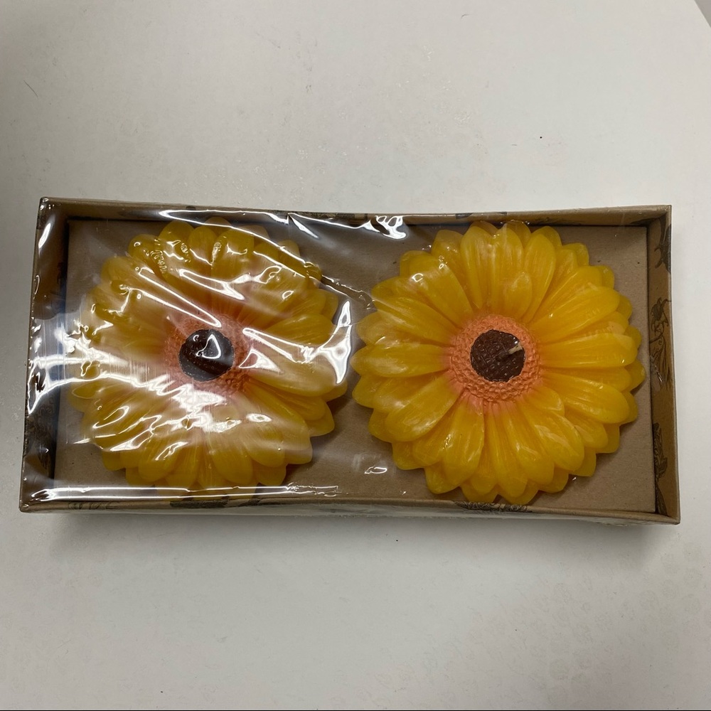 Sunflower Floating Candles New In Box New Old Stock Vintage?